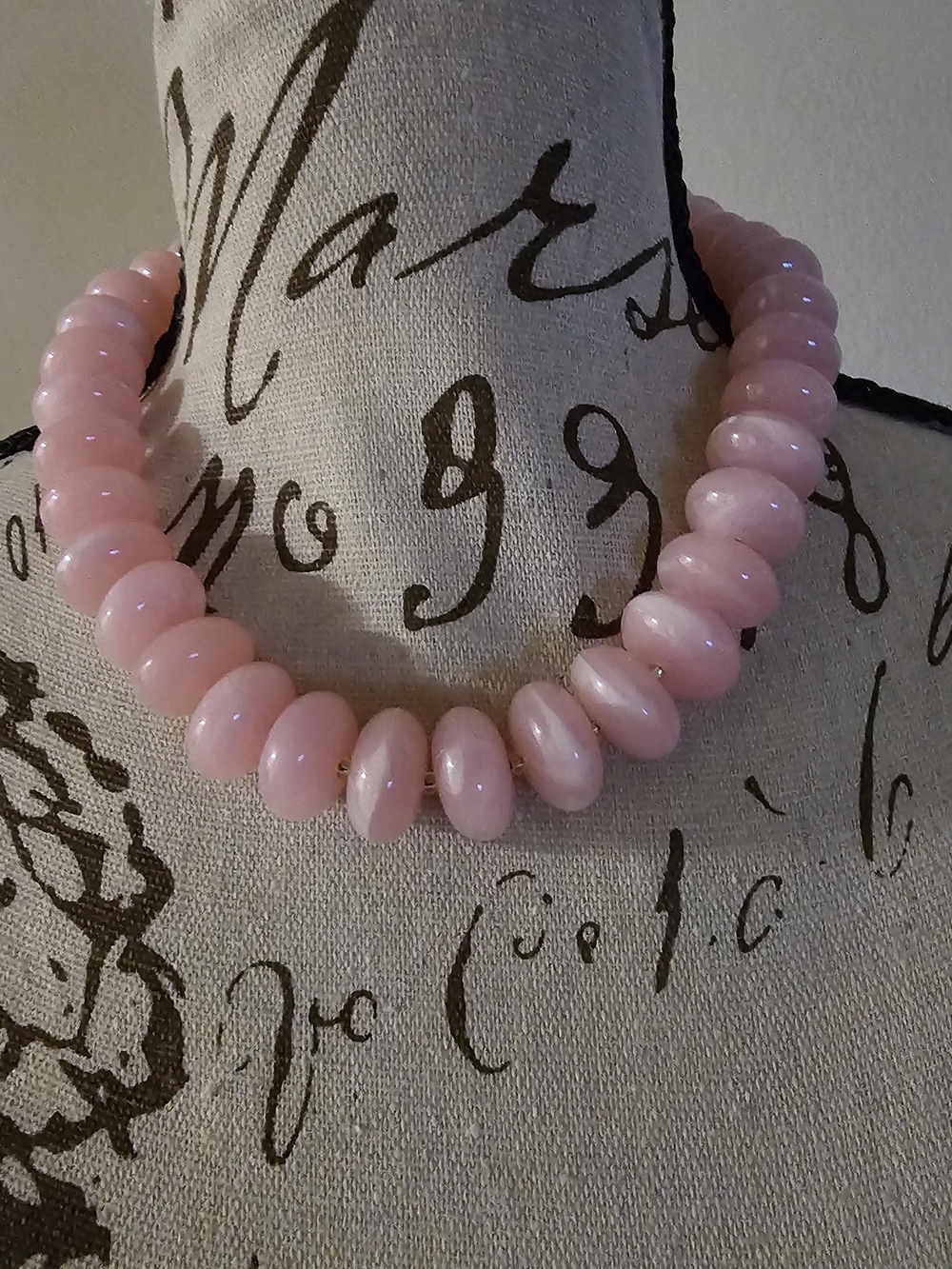 Pink Bead Statement Necklace.